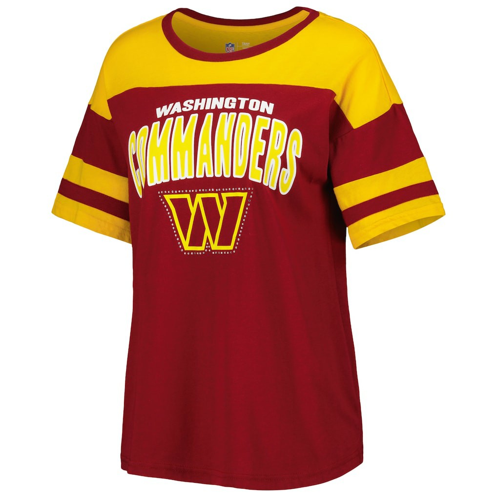 Washington Commanders G-III 4Her by Carl Banks Women's Play the Ball T-Shirt Burgundy/Gold - NFL