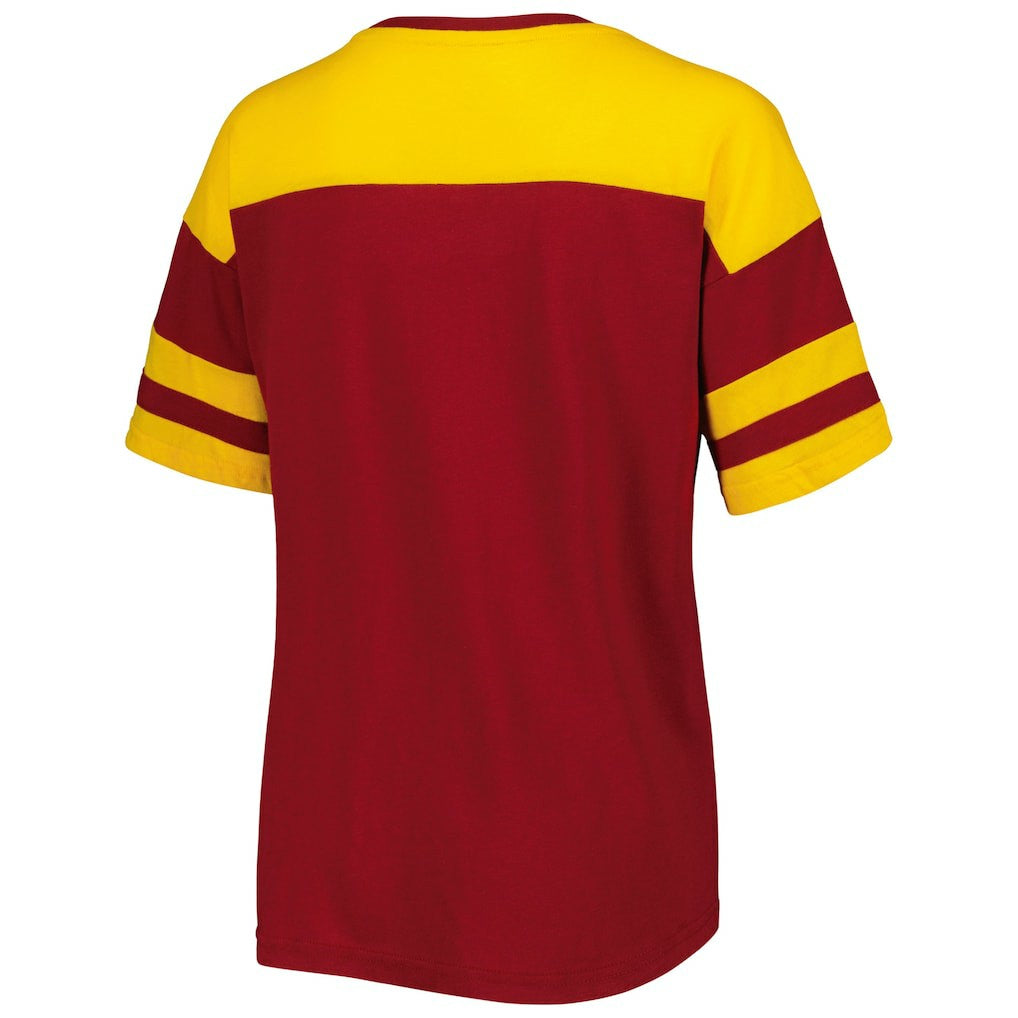Washington Commanders G-III 4Her by Carl Banks Women's Play the Ball T-Shirt Burgundy/Gold - NFL