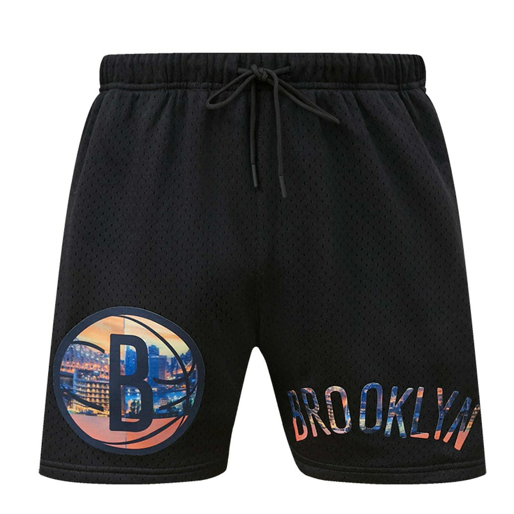 NBA - Brooklyn Nets Pro Standard City Scape Mesh Shorts - Black