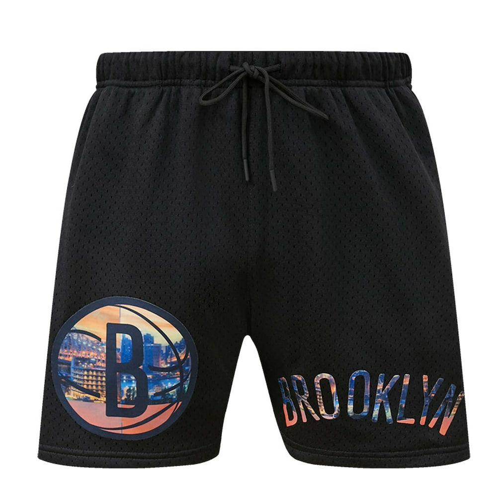 NBA - Brooklyn Nets Pro Standard City Scape Mesh Shorts - Black