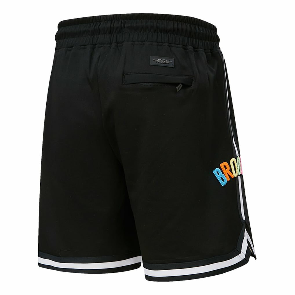 NBA - Brooklyn Nets Pro Standard Washed Neon Shorts - Black