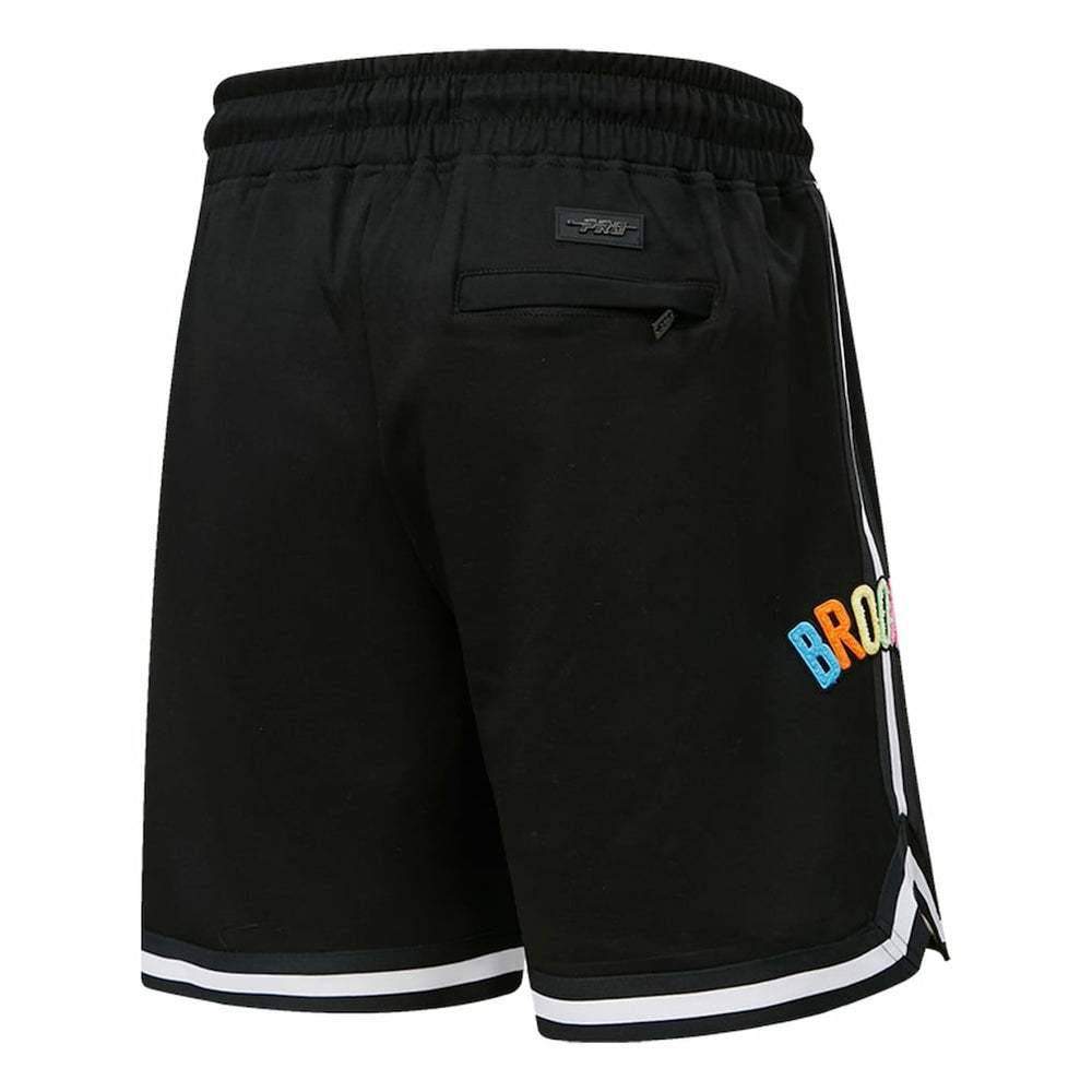 NBA - Brooklyn Nets Pro Standard Washed Neon Shorts - Black