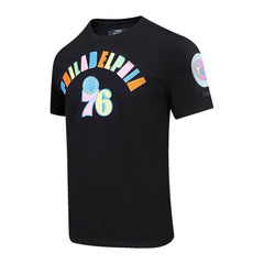 NBA - Philadelphia 76ers Pro Standard Washed Neon T-Shirt - Black