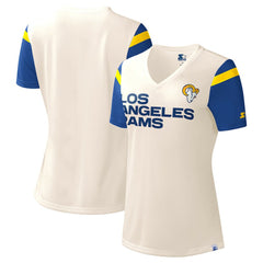 Los Angeles Rams Starter Women's Kick Start V-Neck T-Shirt White - NFL