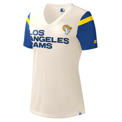 Los Angeles Rams Starter Women's Kick Start V-Neck T-Shirt White - NFL