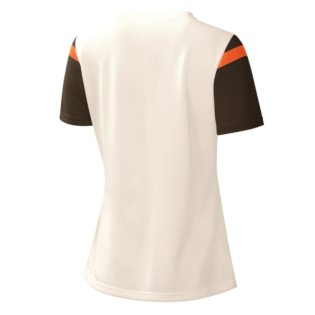 Cleveland Browns Starter Women's Kick Start V-Neck T-Shirt Cream - NFL