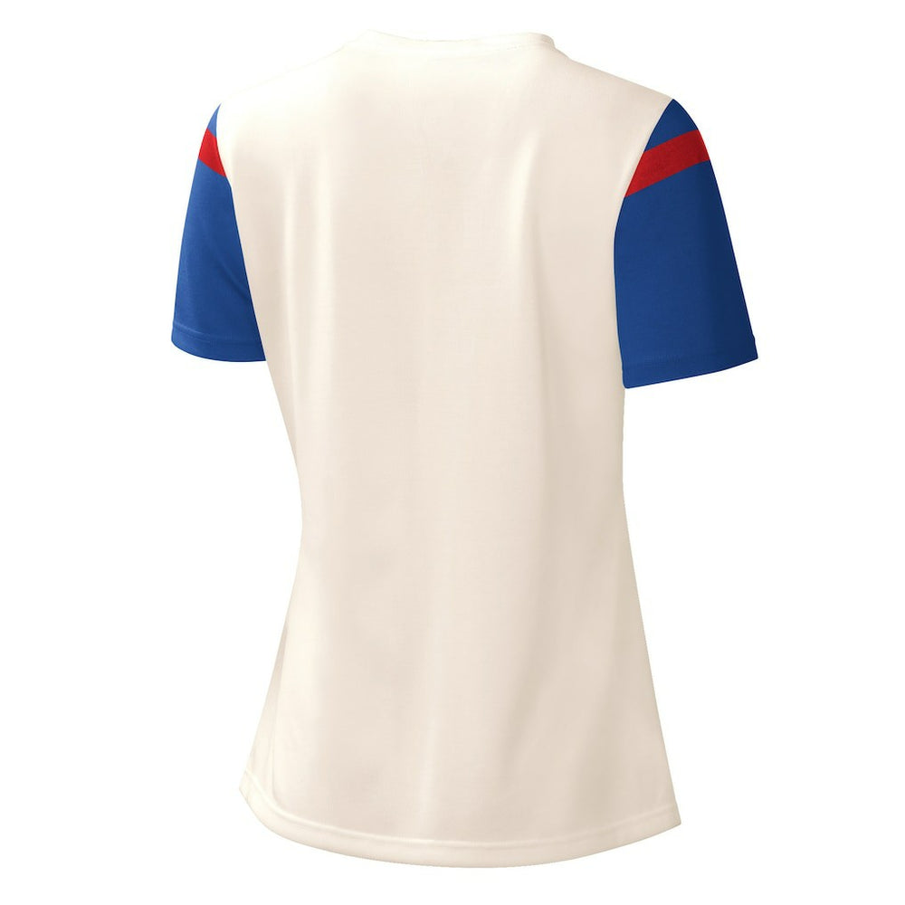 New England Patriots Starter Women's Kick Start V-Neck T-Shirt Cream - NFL