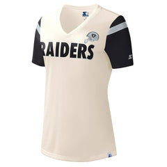 Las Vegas Raiders Starter Women's Kick Start V-Neck T-Shirt White - NFL