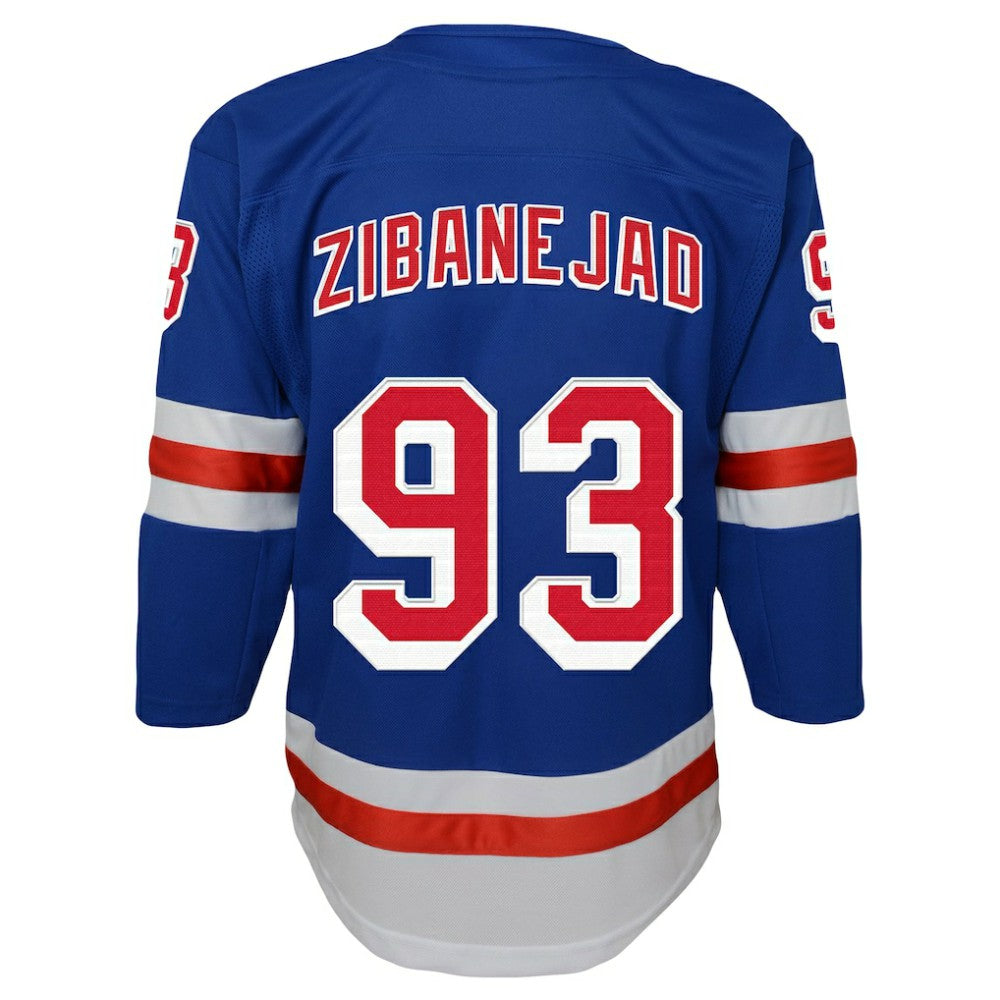 Mika Zibanejad New York Rangers Youth Home Premier Player Jersey Blue