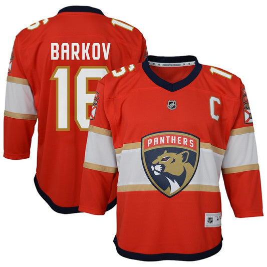 Aleksander Barkov Florida Panthers Youth Home Captain Replica Player Jersey - Red | NHL Jerseys