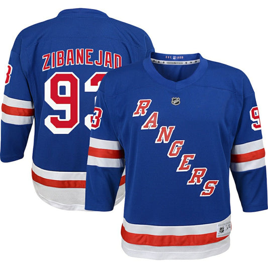 Mika Zibanejad New York Rangers Youth Home Replica Player Jersey - Blue | NHL Jerseys