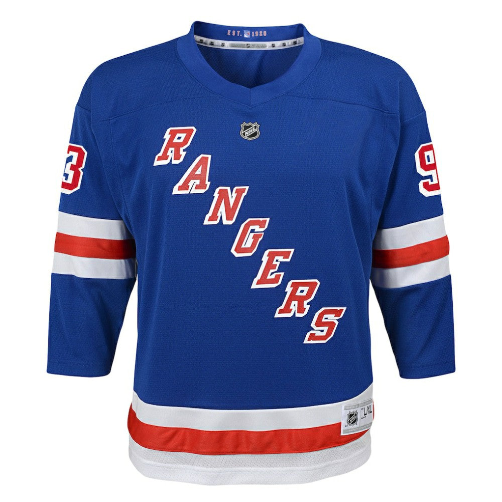 Mika Zibanejad New York Rangers Youth Home Replica Player Jersey Blue