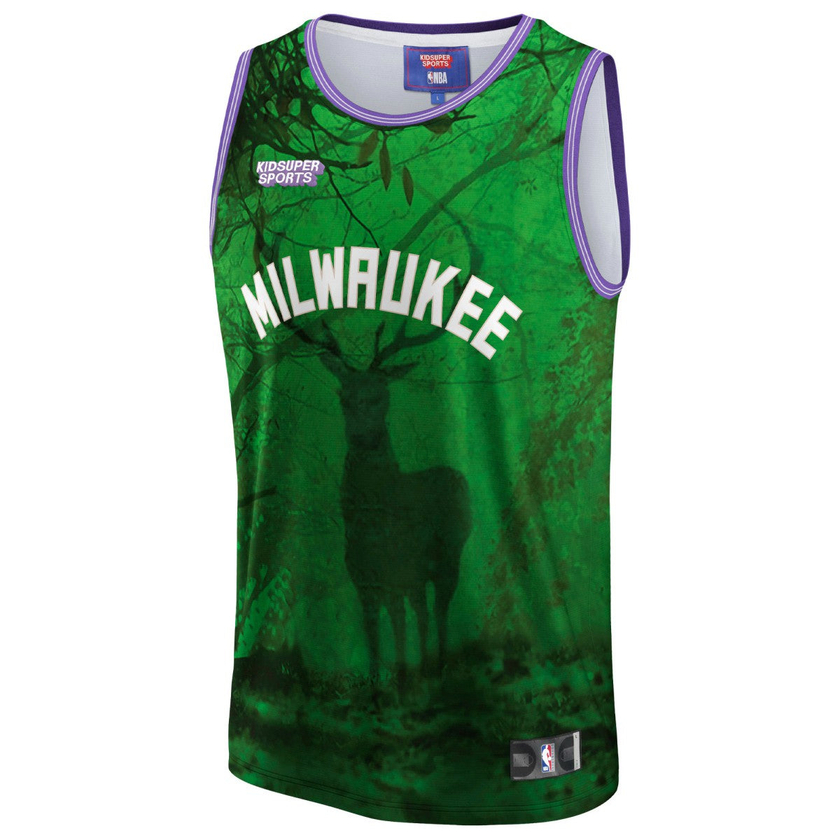 Fanatics - Milwaukee Bucks NBA & KidSuper Studios Unisex Hometown Jersey - Green