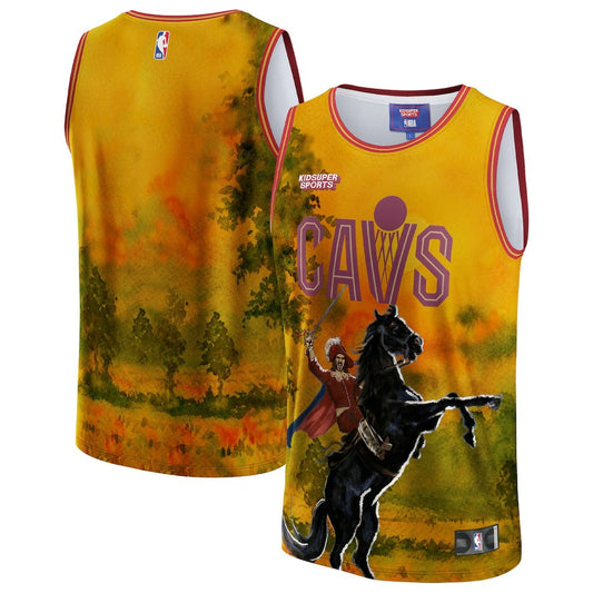 Cleveland Cavaliers NBA & KidSuper Studios Unisex Hometown Jersey sale - Gold | NBA Jerseys