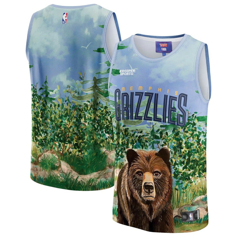 Fanatics - Memphis Grizzlies NBA & KidSuper Studios Unisex Hometown Jersey - Teal