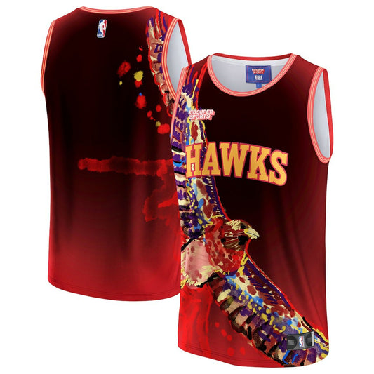 Atlanta Hawks NBA & KidSuper Studios Unisex Hometown Jersey - Red | NBA Jerseys