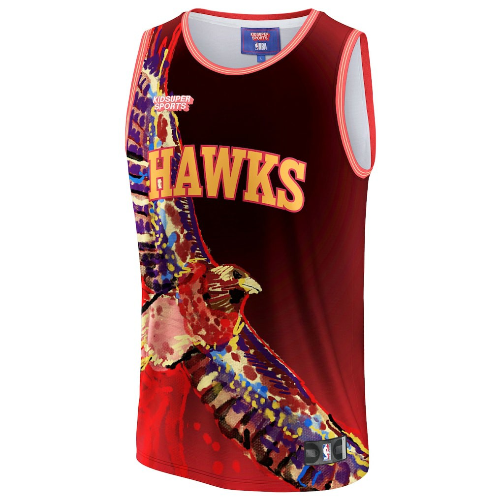 Fanatics - Atlanta Hawks NBA & KidSuper Studios Unisex Hometown Jersey - Red