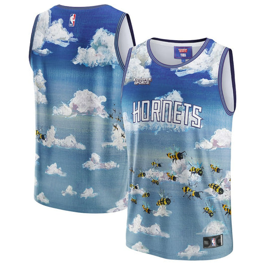 Charlotte Hornets NBA & KidSuper Studios Unisex Hometown Jersey - Blue | NBA Jerseys