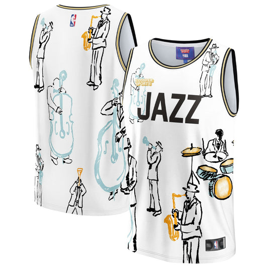 Utah Jazz NBA & KidSuper Studios Unisex Hometown Jersey - White | NBA Jerseys