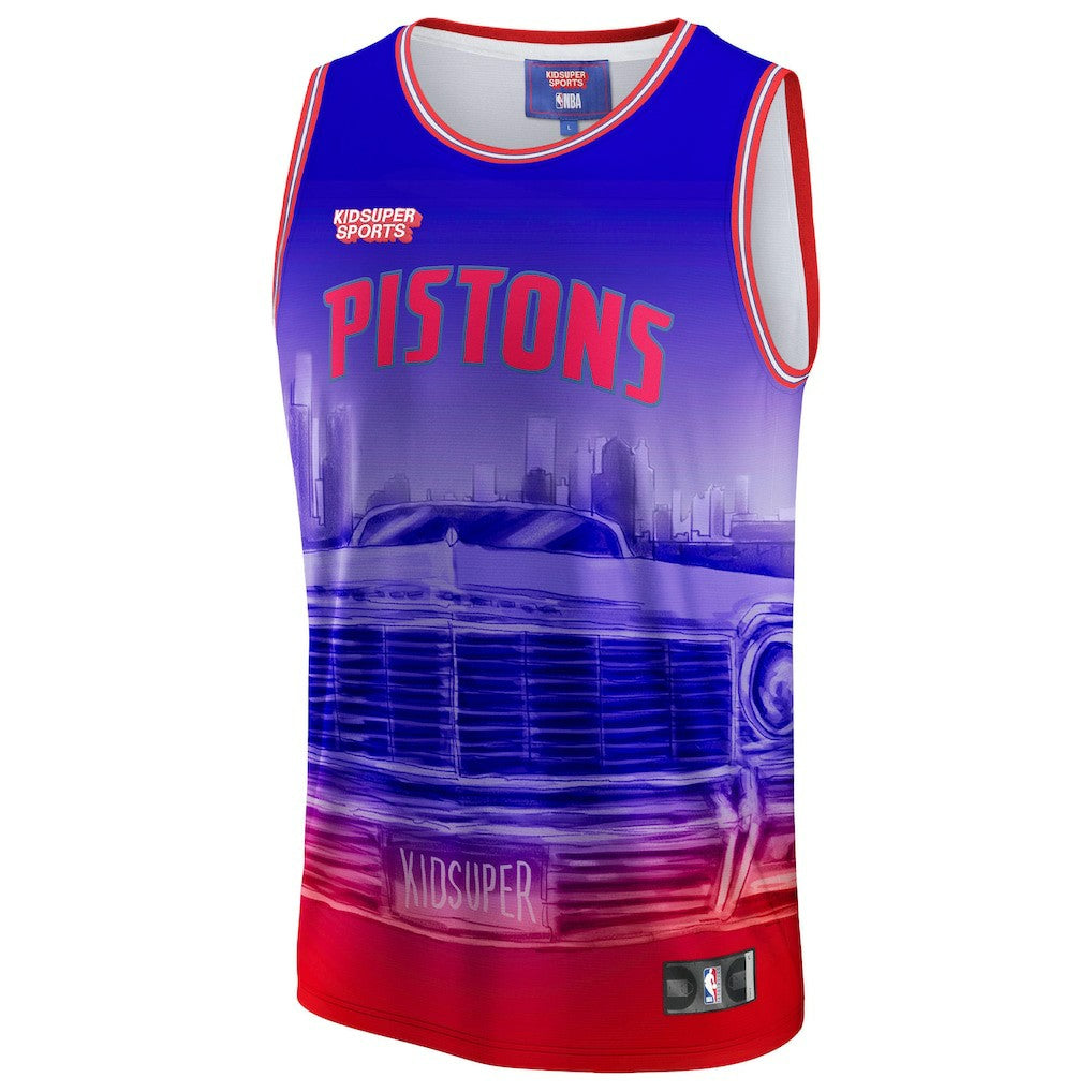 Detroit Pistons NBA & KidSuper Studios Unisex Hometown Jersey sale - Red | NBA Jerseys