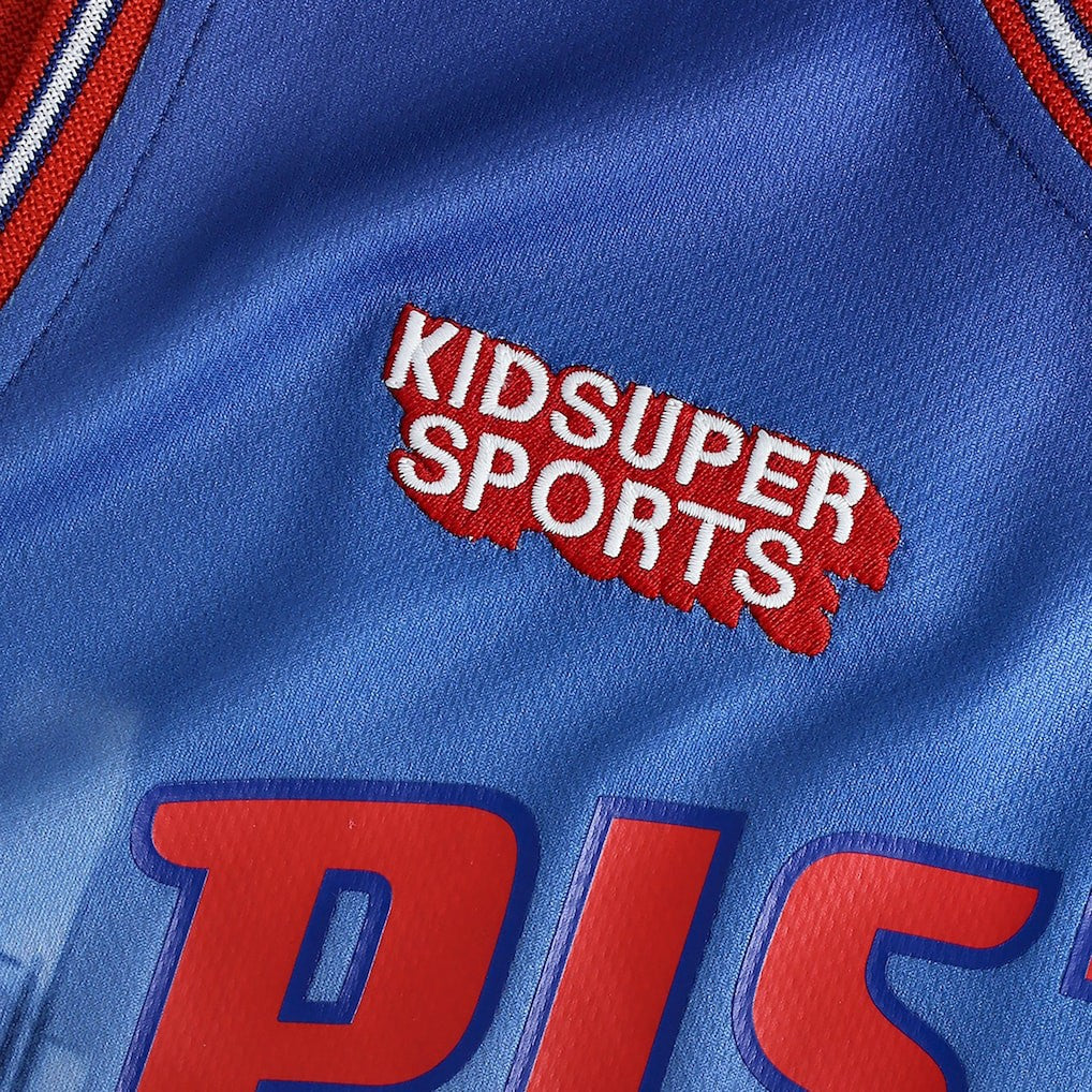 Fanatics - Detroit Pistons NBA & KidSuper Studios Unisex Hometown Jersey - Red