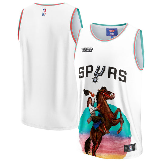 San Antonio Spurs NBA & KidSuper Studios Unisex Hometown Jersey - White | NBA Jerseys