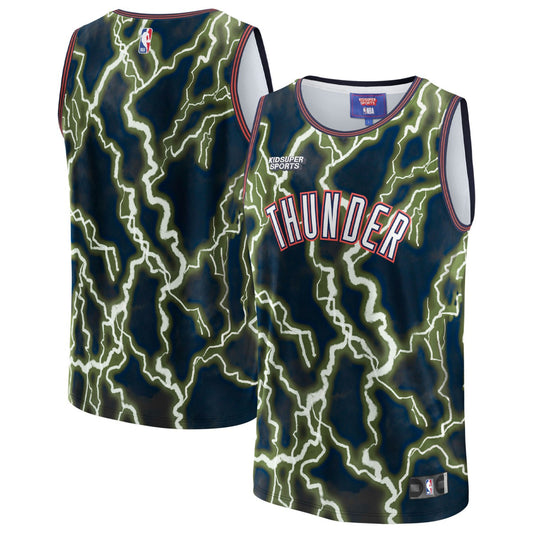 Oklahoma City Thunder NBA & KidSuper Studios Unisex Hometown Jersey - Black | NBA Jerseys