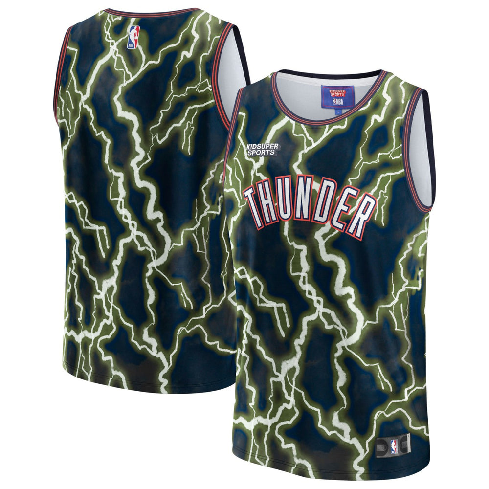 Fanatics - Oklahoma City Thunder NBA & KidSuper Studios Unisex Hometown Jersey - Black