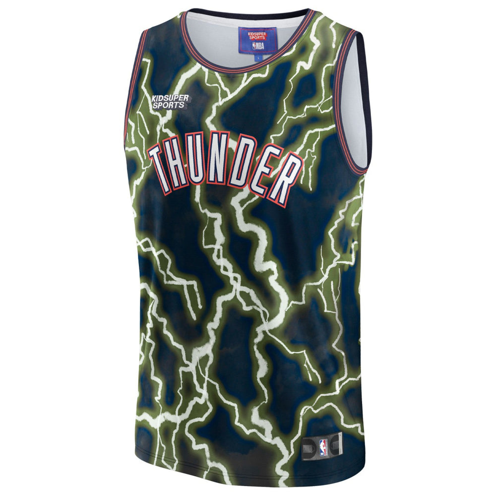 Fanatics - Oklahoma City Thunder NBA & KidSuper Studios Unisex Hometown Jersey - Black