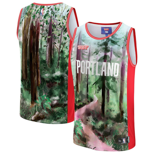Portland Trail Blazers NBA & KidSuper Studios Unisex Hometown Jersey - Green | NBA Jerseys