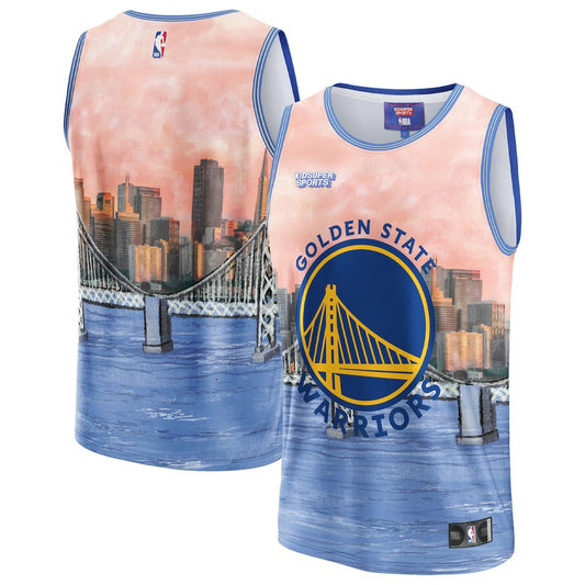 Golden State Warriors NBA & KidSuper Studios Unisex Hometown Jersey sale - Blue | NBA Jerseys