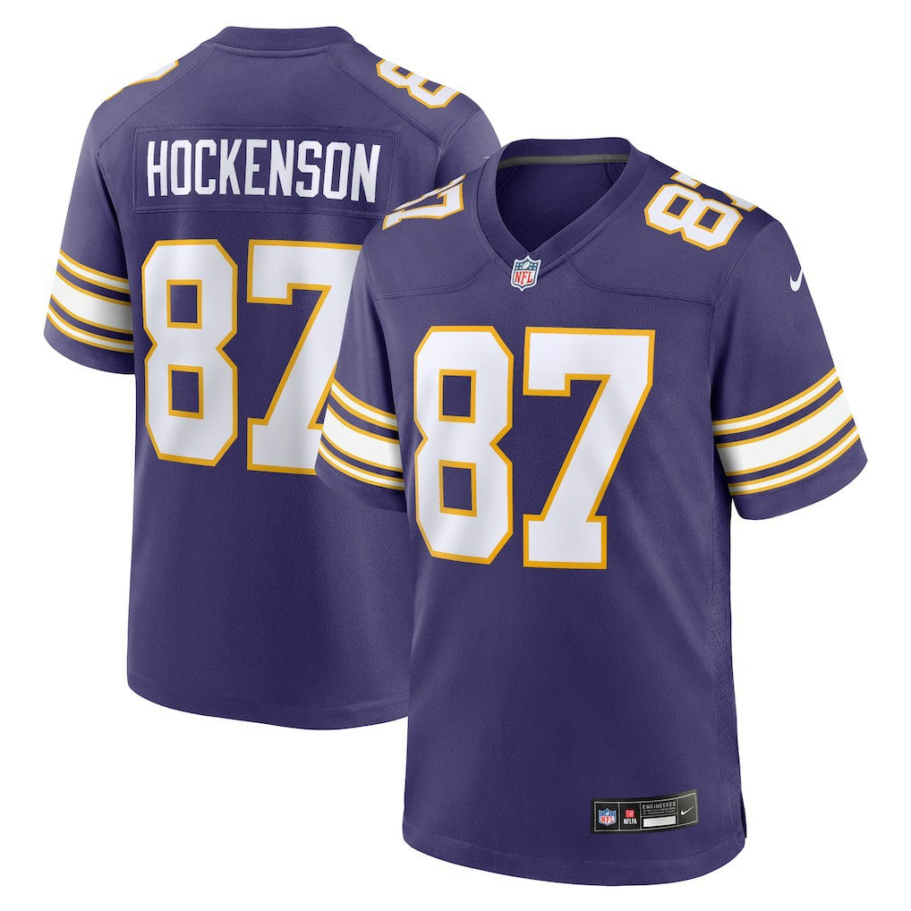 T.J. Hockenson Minnesota Vikings Classic Player Game Jersey Purple - Nike