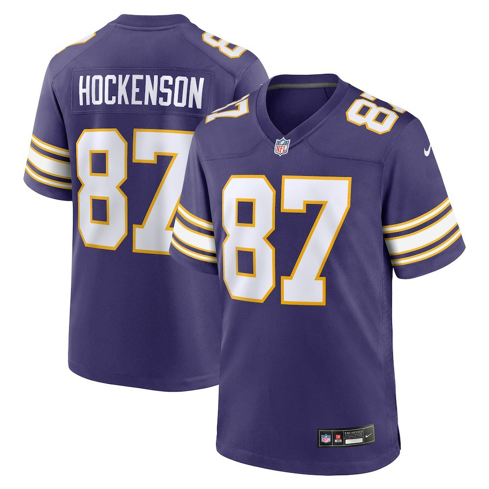 T.J. Hockenson Minnesota Vikings Classic Player Game Jersey Purple - Nike