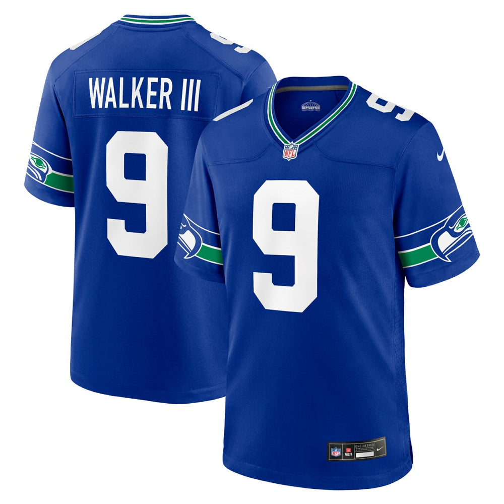 Kenneth Walker III Seattle Seahawks Throwback Player Game Jersey Royal - Nike