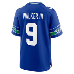 Kenneth Walker III Seattle Seahawks Throwback Player Game Jersey Royal - Nike