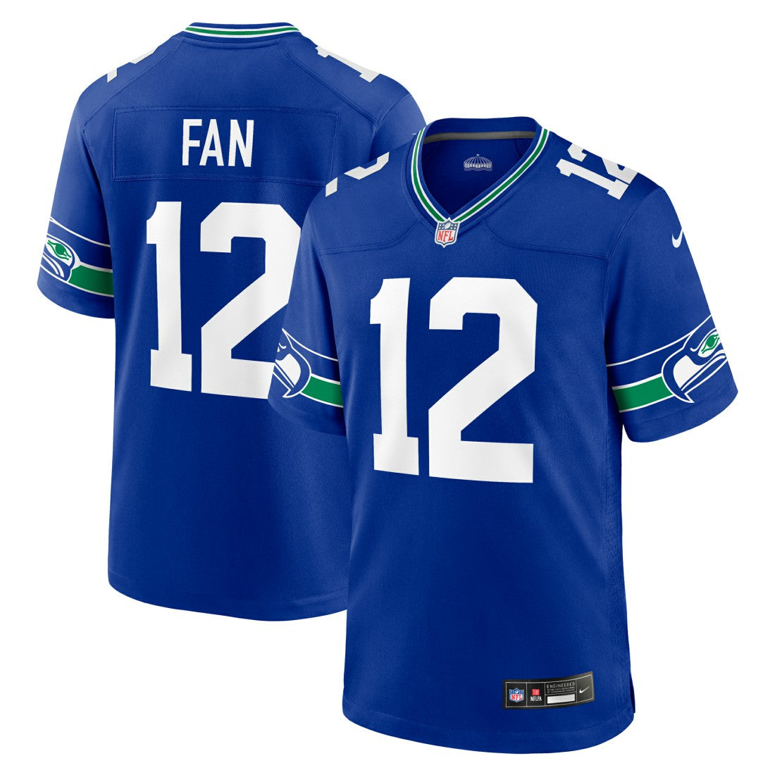 12s Seattle Seahawks Throwback Player Game Jersey - Royal | NFL Jerseys