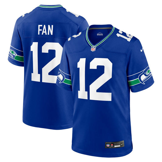 12s Seattle Seahawks Throwback Player Game Jersey - Royal | NFL Jerseys