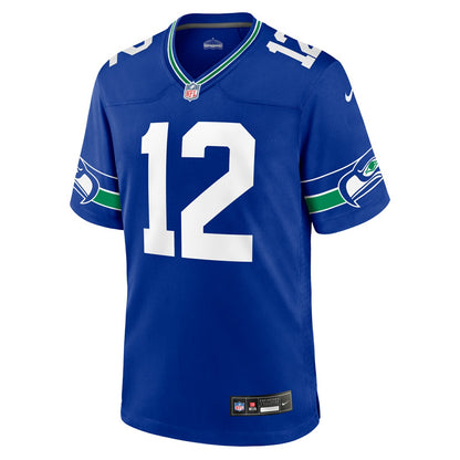 12s Seattle Seahawks Throwback Player Game Jersey - Royal | NFL Jerseys