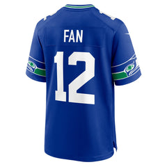 12s Seattle Seahawks Throwback Player Game Jersey Royal - Nike