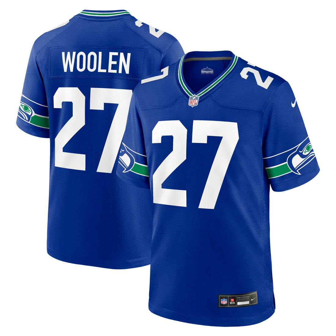 Tariq Woolen Seattle Seahawks Throwback Player Game Jersey Royal - Nike