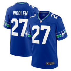 Tariq Woolen Seattle Seahawks Throwback Player Game Jersey Royal - Nike