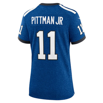 Michael Pittman Jr. Indianapolis Colts Women's Indiana Nights Alternate Game Jersey - Royal | NFL Jerseys