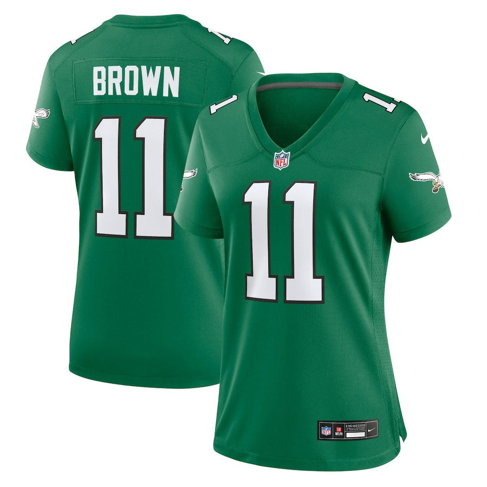 A.J. Brown Philadelphia Eagles Women's Player Jersey Kelly Green - Nike