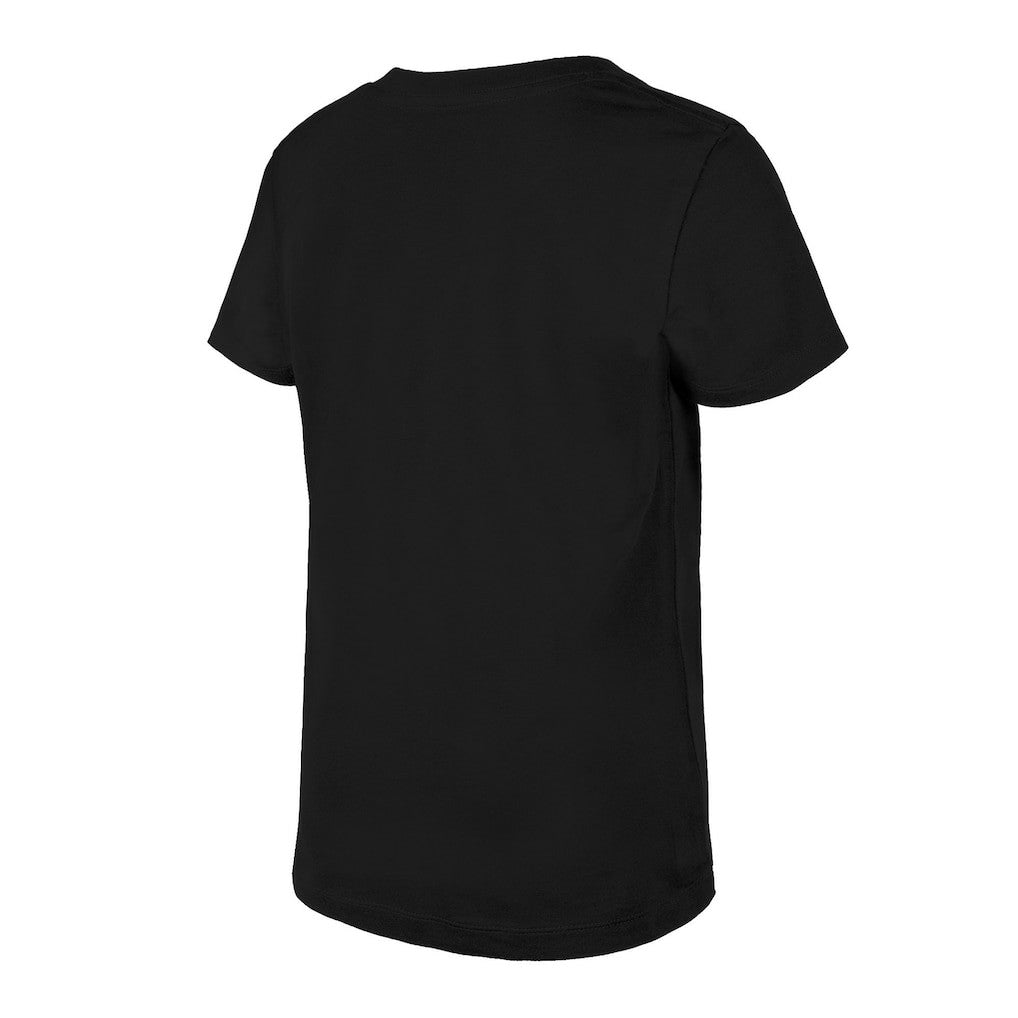 Las Vegas Raiders New Era Girls Youth Reverse Sequin V-Neck T-Shirt Black - NFL
