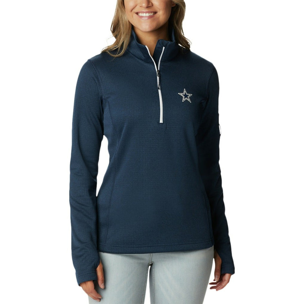 Dallas Cowboys Women's Park View Omni-Wick Half-Zip Top Navy - Columbia