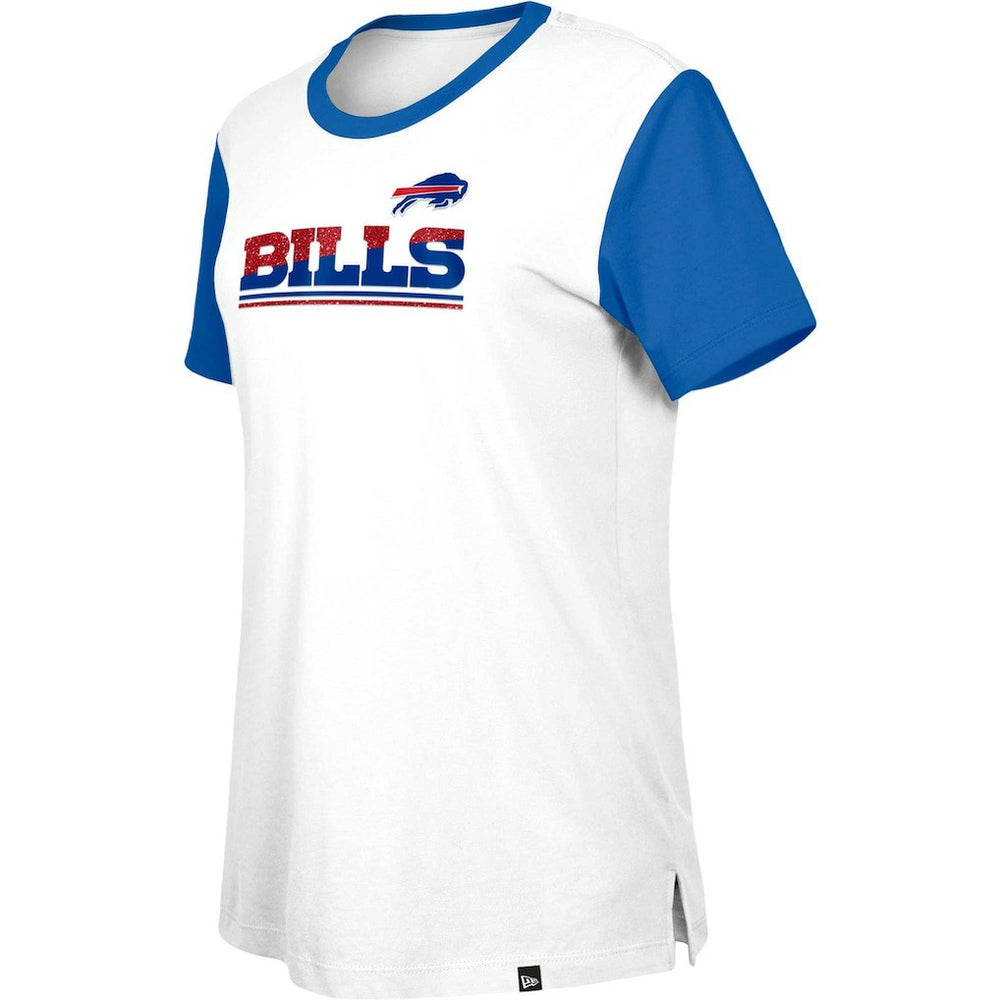 Buffalo Bills New Era Women's Third Down Colorblock T-Shirt White/Royal - NFL