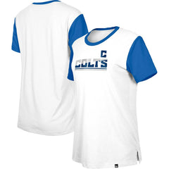 Indianapolis Colts New Era Women's Third Down Colorblock T-Shirt White/Royal - NFL