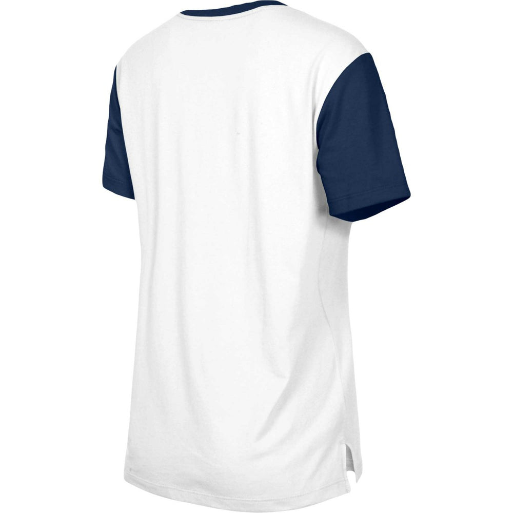 Tennessee Titans New Era Women's Third Down Colorblock T-Shirt White/Navy - NFL