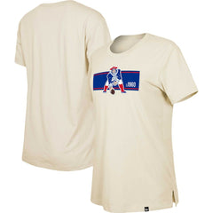 New England Patriots New Era Women's Third Down Historic T-Shirt Tan - NFL