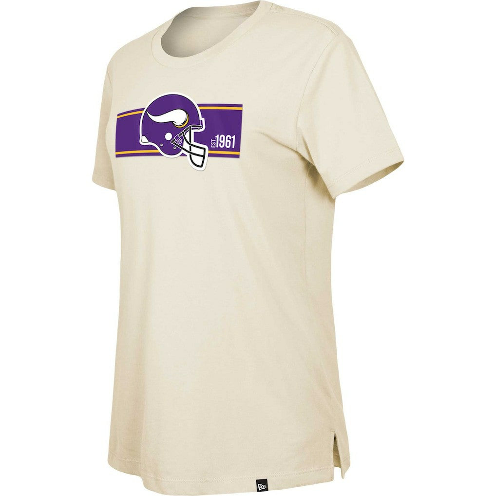 Minnesota Vikings New Era Women's Third Down Historic T-Shirt Tan - NFL